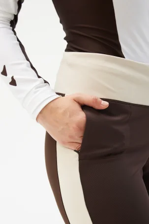 Тайтсы Bivium "СноуРан" жен. молочный_кофейный