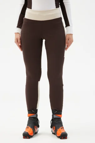 Тайтсы Bivium "СноуРан" жен. молочный_кофейный