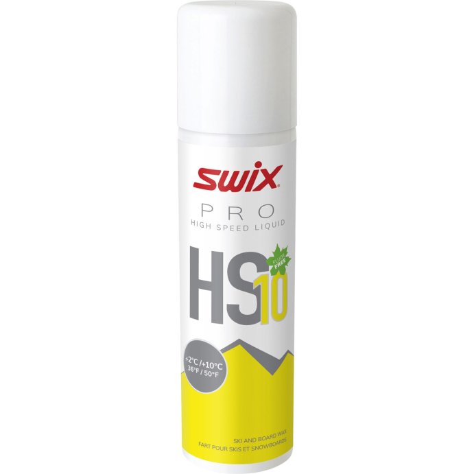 Парафин жидкий SWIX HS10 Yellow, +2°C/+10°C, 125мл