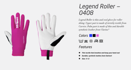 Перчатки для лыжероллеров Lillsport Legend Roller 0408/19