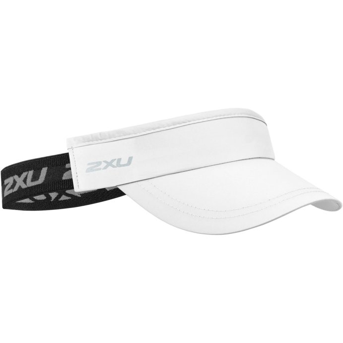 Козырек для бега 2XU на резинке WHT/BLK Белый/Черный OSFA UQ5687f