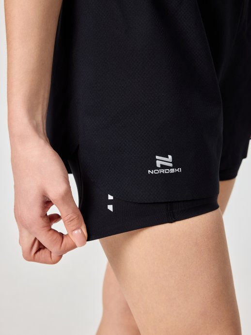 Шорты с лосинами Nordski Stayer Black W NSW285100