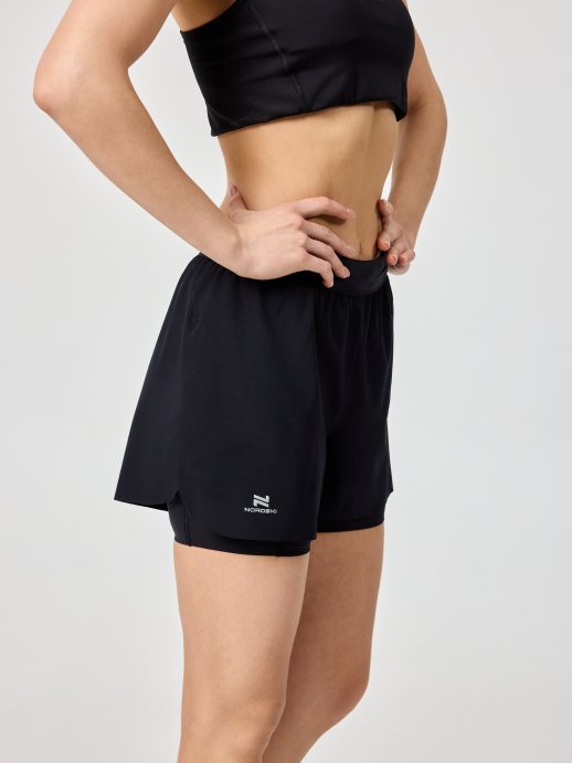 Шорты с лосинами Nordski Stayer Black W NSW285100