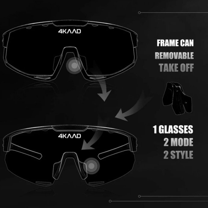 Очки 4KAAD MIRADOR, бел./черн. оправа, 1 доп. линза в Мурманске