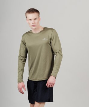 Футболка Nordski Run Olive с длинным рукавом NSM492425
