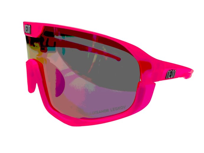 Очки NEON LEGKOV VOLCANO Crystal Pink Mirror Green (2 линзы)