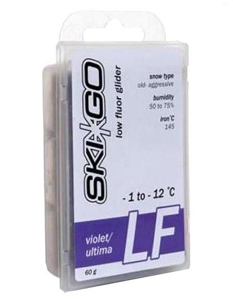 Парафин SKIGO LF Violet (для жестк., абразивн. снега) (-1°С -12°С) 60 г.