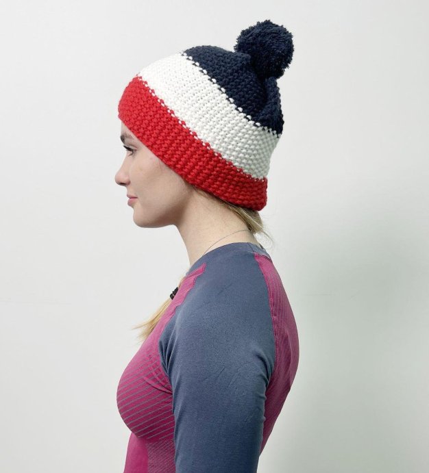 Шапка GTS CORN KNIT 3 полоски 30 красный OS в Твери