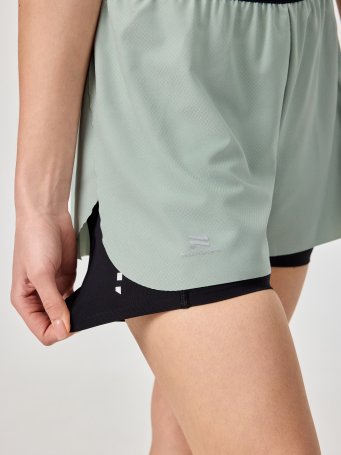 Шорты с лосинами Nordski Stayer Ice Mint/Black W NSW285310