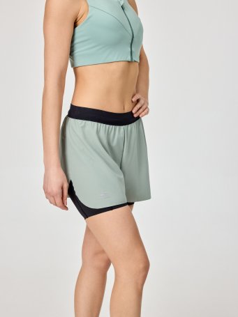 Шорты с лосинами Nordski Stayer Ice Mint/Black W NSW285310