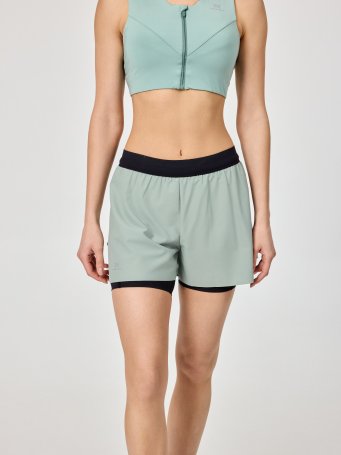 Шорты с лосинами Nordski Stayer Ice Mint/Black W NSW285310