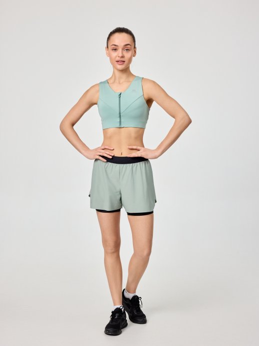Шорты с лосинами Nordski Stayer Ice Mint/Black W NSW285310