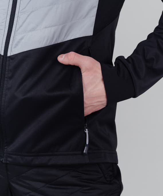 Костюм тренировочный Nordski Hybrid Pro Black/Grey NSM303201/NSM505100