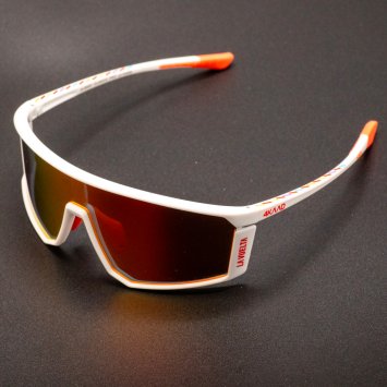 Очки 4KAAD CLASICO PRO LA VUELTA, бел. оправа, красн. линза