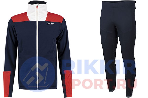 Костюм разминочный SWIX Blizzard XC муж. 12971/75101 темно-синий/ красный Swix в Твери