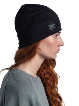 Шапка Buff Merino Lightweight Beanie Solid Black 113013.999.10.00