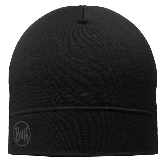 Шапка Buff Merino Lightweight Beanie Solid Black 113013.999.10.00