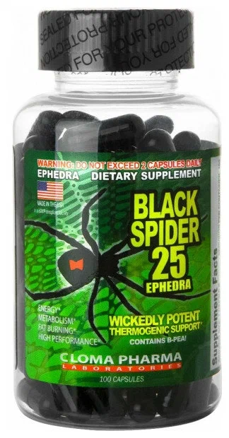 Жиросжигатели Cloma Pharma Black Spider 100 caps / Клома Фарма Блэк Спайдер 100 капс в Санкт-Петербурге
