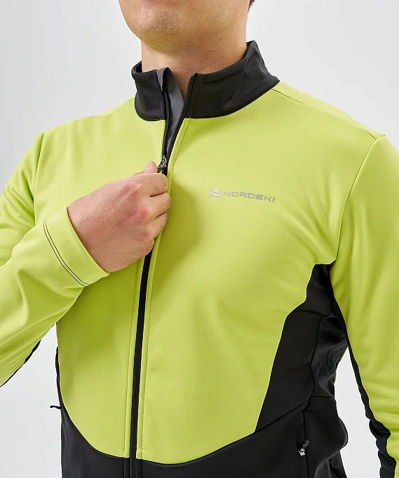 Тренировочная куртка Nordski Advance Lime/Black NSM641180