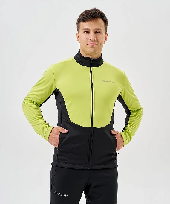 Тренировочная куртка Nordski Advance Lime/Black NSM641180