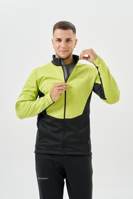 Тренировочная куртка Nordski Advance Lime/Black NSM641180