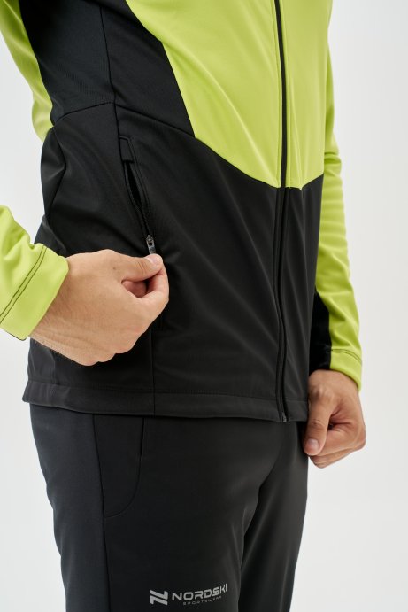 Тренировочная куртка Nordski Advance Lime/Black NSM641180