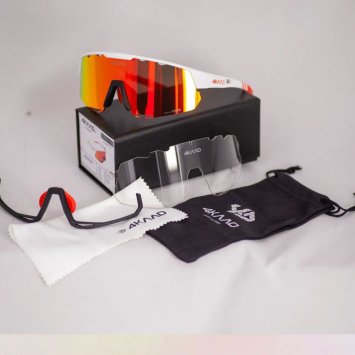 Очки 4KAAD MIRADOR, бел./красн. оправа, 1 доп. линза