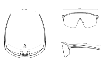 Очки солнцезащитные KOO ALIBI (серые матовые / бирюзовые)