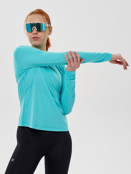 Футболка Nordski Upcast Aqua W с длинным рукавом NSW254921 в Новосибирске