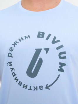 Футболка Bivium "Тайм" муж. голуб.