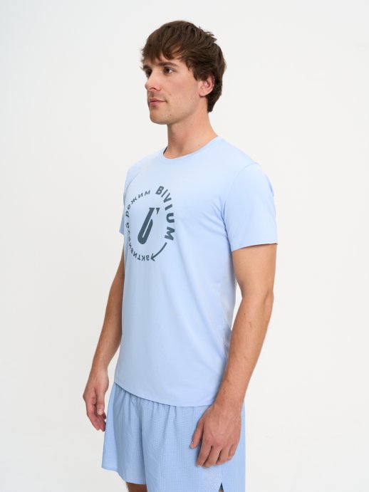 Футболка Bivium &quot;Тайм&quot; муж. голуб.