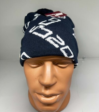 Шапка теплая РОССИЯ двойная темн. синяя