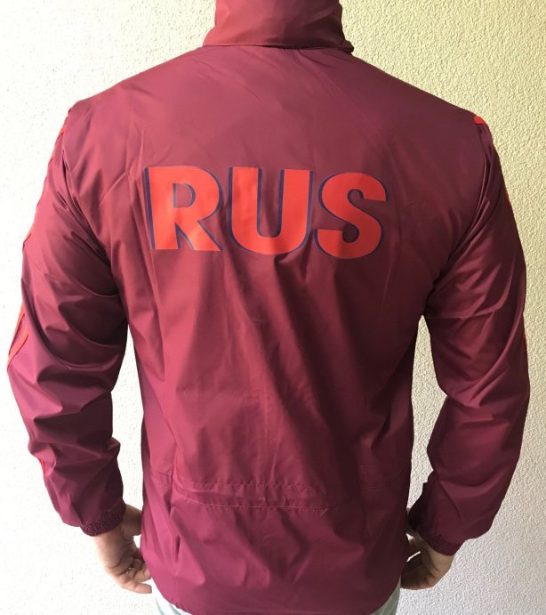 Ветровка РОССИЯ бордовая