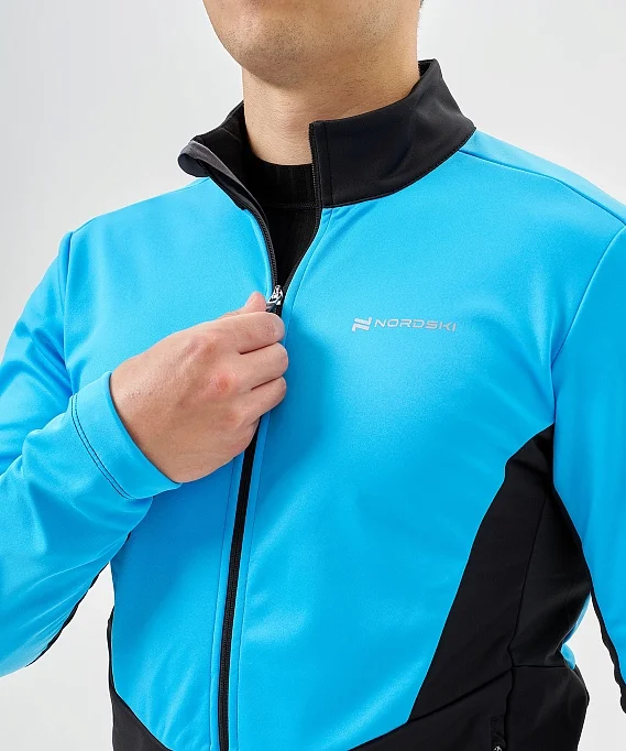Тренировочная куртка Nordski Advance Light Blue/Black NSM641284