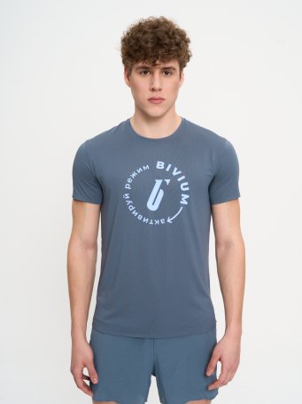 Футболка Bivium &quot;Тайм&quot; муж. графит.