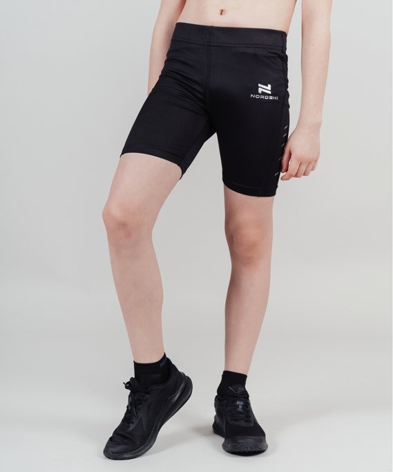 Шорты обтягивающие Nordski Jr. Run Black NSJ192100 в Новосибирске