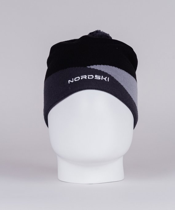Шапка Nordski Line Black/Grey NSV474201 в Твери