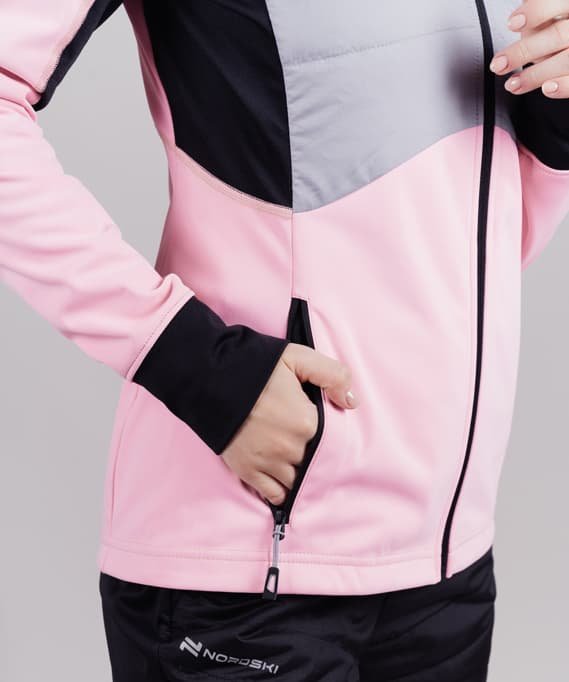 Костюм тренировочный Nordski Hybrid Pro Candy Pink/Grey W NSW606911/NSW707100