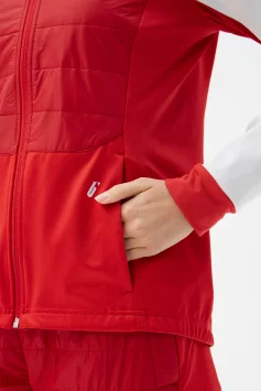Куртка разминочная Bivium "Классик" жен. красный_белый