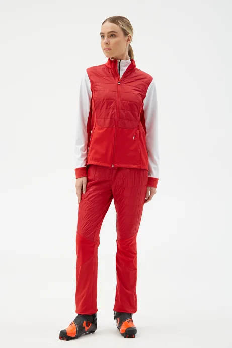 Куртка разминочная Bivium "Классик" жен. красный_белый