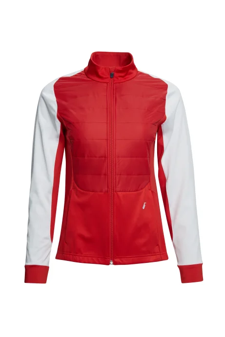 Куртка разминочная Bivium "Классик" жен. красный_белый