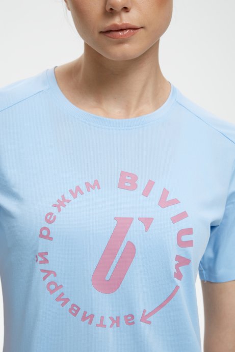 Футболка Bivium &quot;Тайм&quot; жен. голуб.