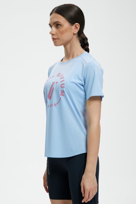 Футболка Bivium &quot;Тайм&quot; жен. голуб.