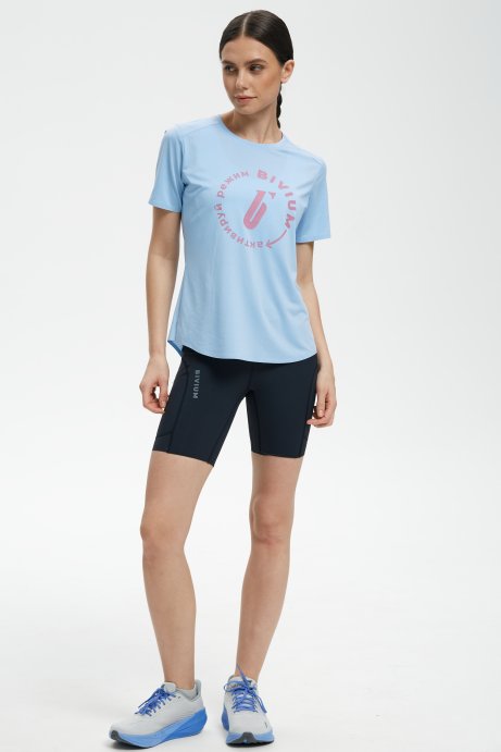 Футболка Bivium &quot;Тайм&quot; жен. голуб.