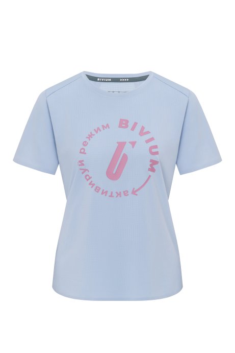 Футболка Bivium &quot;Тайм&quot; жен. голуб.