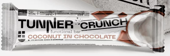 Функциональные батончики TUNNER CRUNCH 40гр (Кокос в шоколаде) в Твери