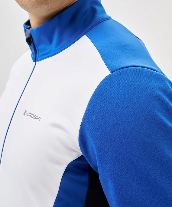 Тренировочная куртка Nordski Advance White/True Blue/Black NSM641385