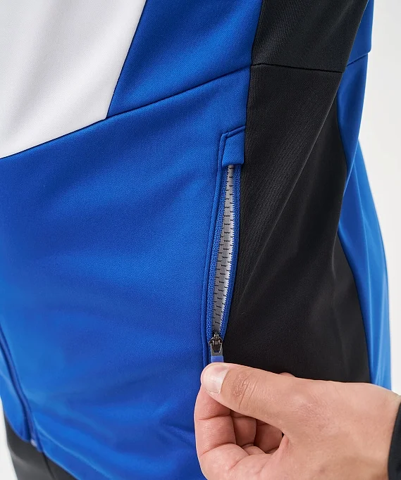 Тренировочная куртка Nordski Advance White/True Blue/Black NSM641385