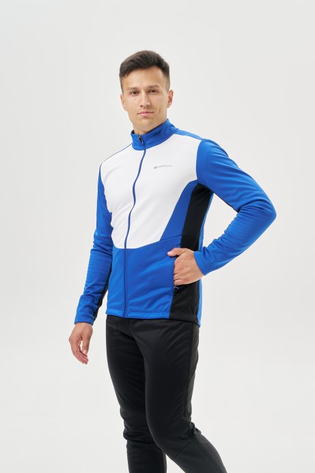 Тренировочная куртка Nordski Advance White/True Blue/Black NSM641385