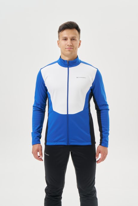 Тренировочная куртка Nordski Advance White/True Blue/Black NSM641385